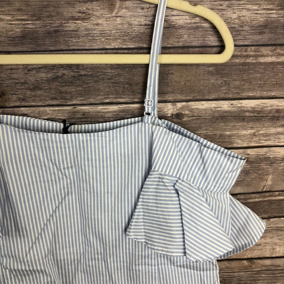 Romeo and Juliet blue white striped sleeveless top - Picture 6 of 7